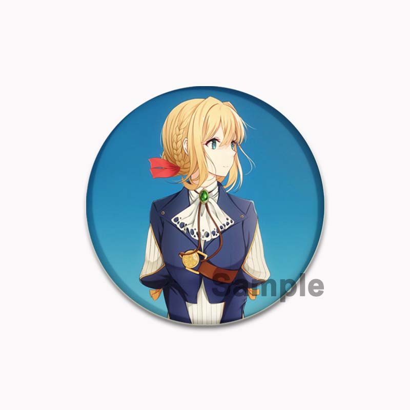 32/44/58mm 58mm Jewelry Accessories Gifts Anime Violet Evergarden Brooches Cosplay Handmade Badges Lapel Pins Backpack Clothes Decoration