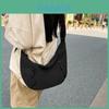 Trendy Cow Horn Bag With Durable Nylon And Zip Closure For Daily Casual Outfits