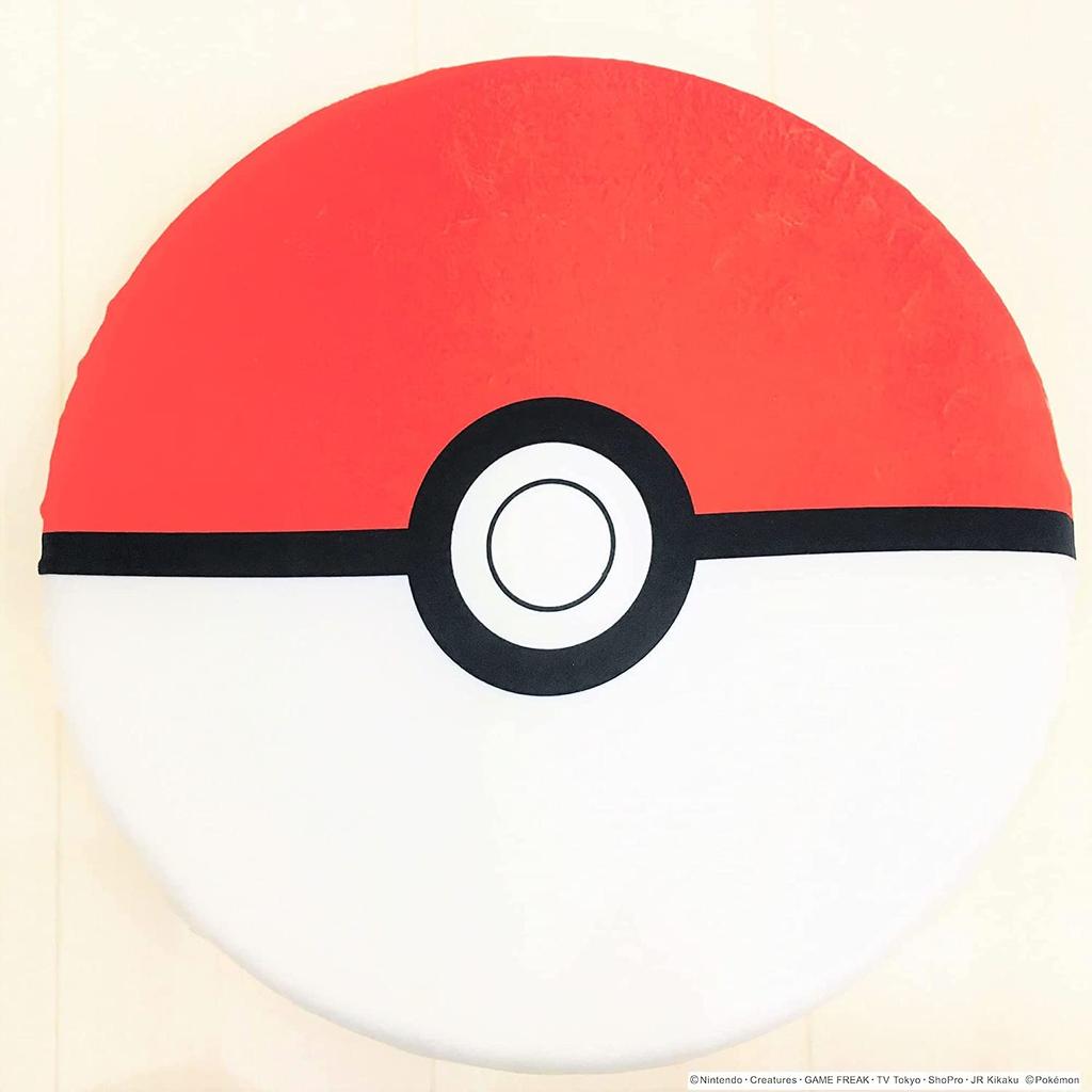 MORIPiLO Pokemon Big Plush Cushion with Ball Memory by Morishita Makura Poké (Eevee) Design, Foam, Brown, 40x40x4cm, (Product Number 370779)
