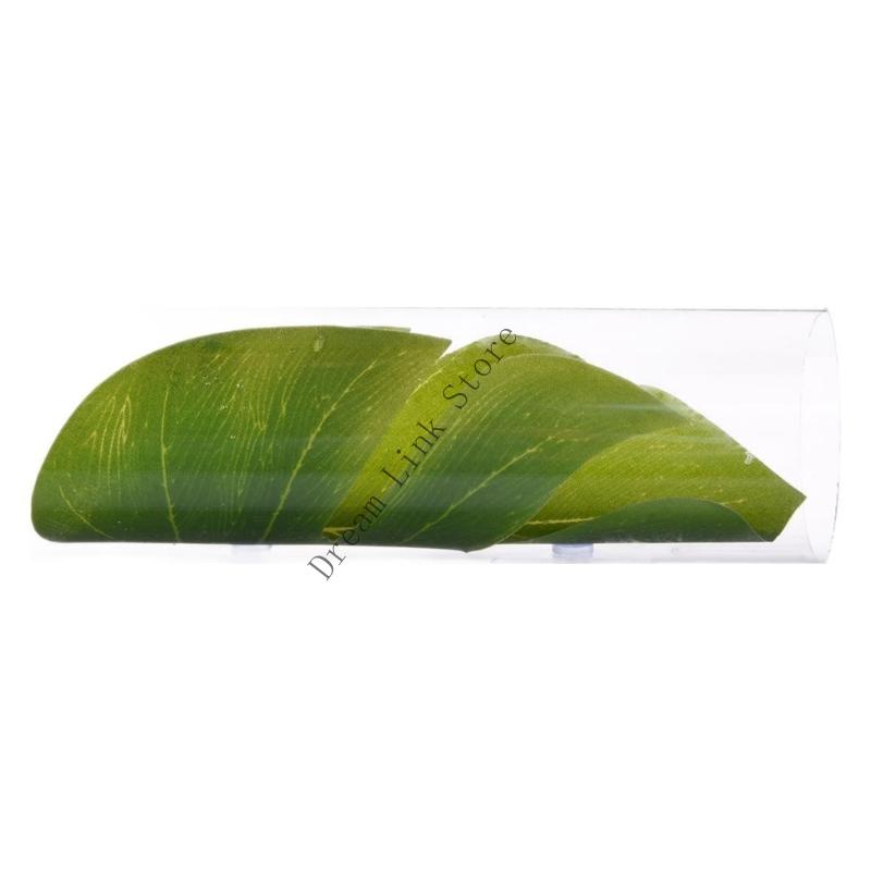 Q1FD Green Artificial 3D Print with Suction Cup for Terrarium Hideouts Home Decors