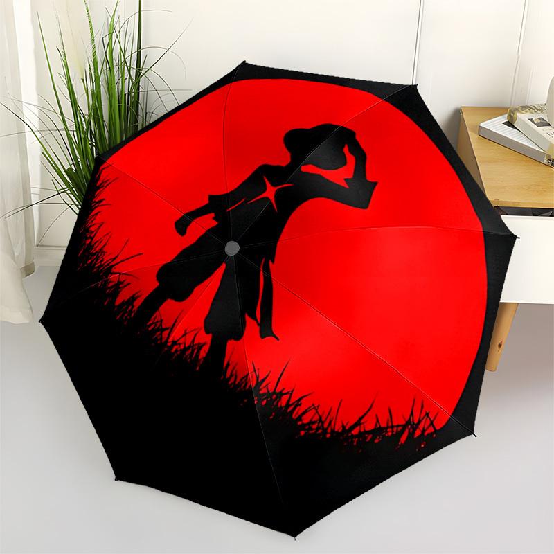 Luffy One Piece Automatic Folding Umbrella with Sturdy Iron Frame, Portable Compact Travel Umbrella All-Season Use Parties013