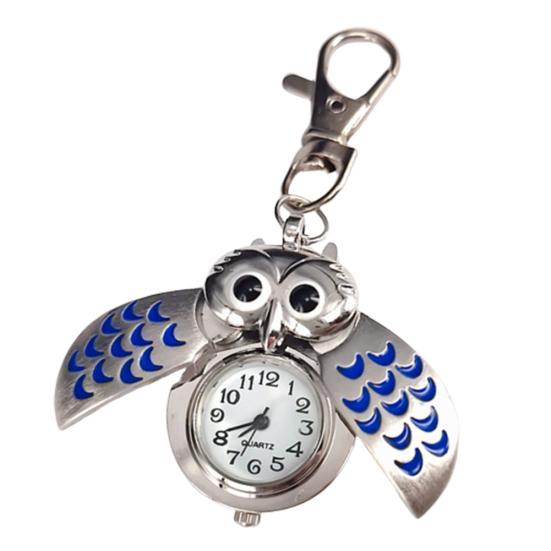 Vintage Eulenform Schlüsselanhänger Dekorative Taschenuhr Hosenanhänger Schmuckstück