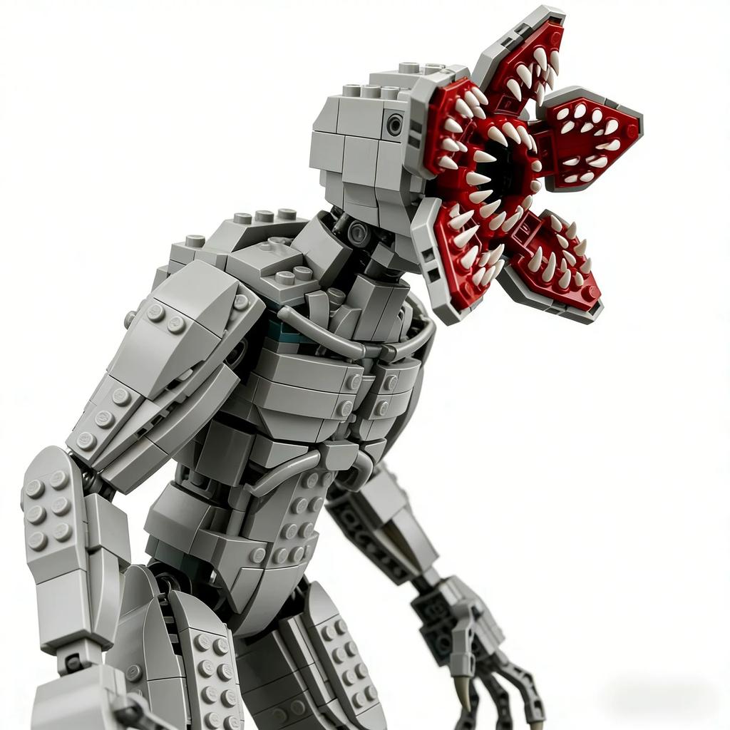 2026 New Series Demon Dog Demogorgon Carnivorous Plant Building Blocks Sci-Fi Thriller TV Play Monster Model Assembly Toys Gifts