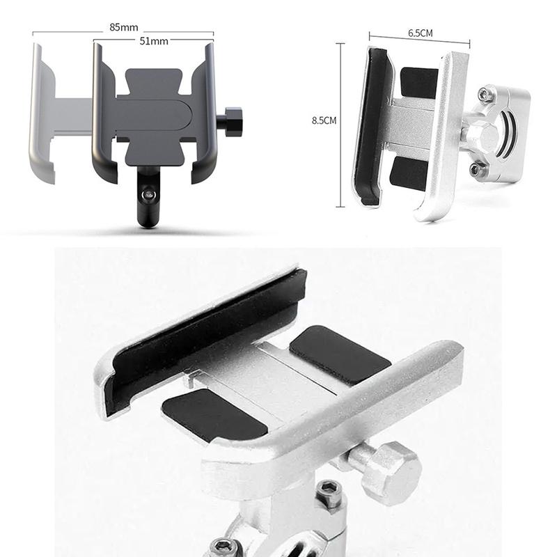 360 graders universalt metallsykkelmotorsykkelmotorspeil styre smarttelefonholder stativfeste for iPhone Xiaomi Samsung