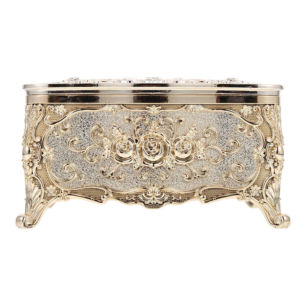 Luxury Gold Plated Tissue Box Retro Style Acrylic Napkin Holder for Living Room Office Decor Vintage Paper Towel Dispenser
