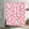 Whimsical Floral Roller Skates Shower Curtain Pink 3D Waterproof Fabric Decorative Bathroom Shower Curtains For Girls Kids