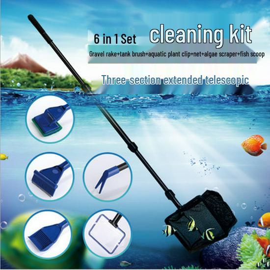 5-in-1 Extendable Aquarium Cleaning Brush Set