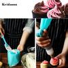 4 Stück wiederverwendbare Silikon-Zuckerguss-Rohrtülle für Creme-Spritzbeutel, DIY-Kuchen-Backwerkzeug