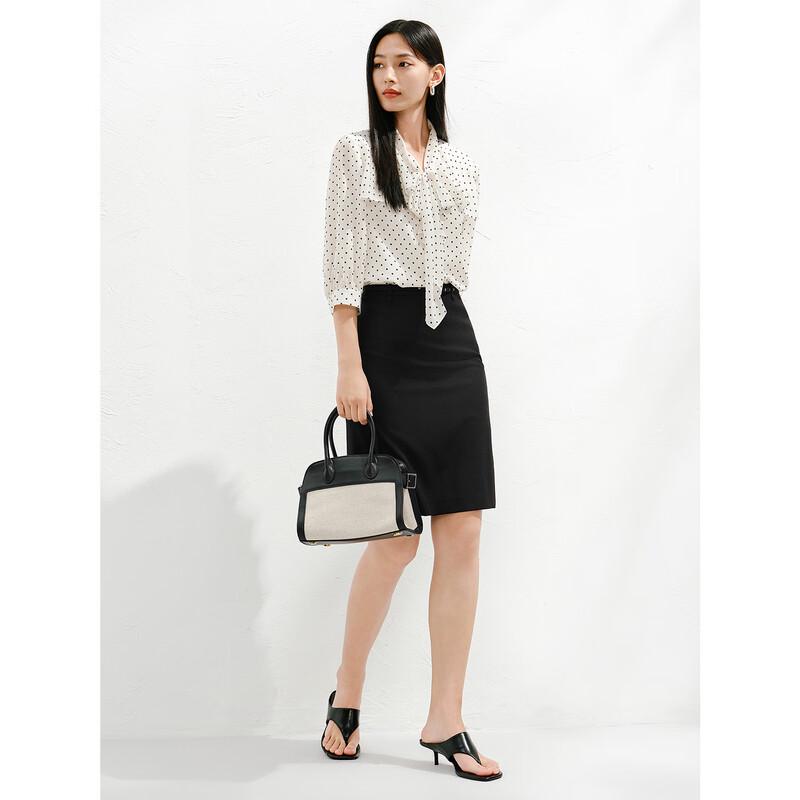 JUZUI ANNANKE Women s Commuter Style Slim Belt Midi Skirt L