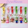 Araba ve Çanta Süsleri İçin Sevimli Super Mario Anahtarlık Yumuşak PVC Malzeme