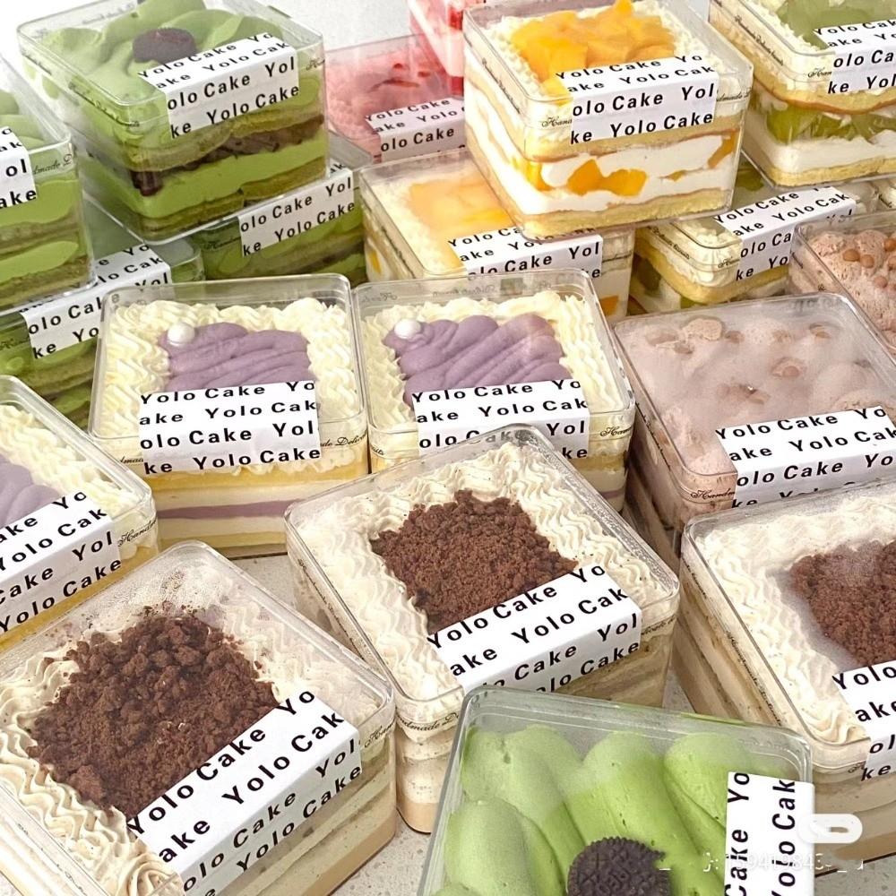 About 290ML Plastic Cookie Box Handmade Tiramisu Containers  Tableware Supplies