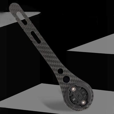 Bicycle Computer Holder Carbon Fiber Road Bike Stopwatch Speedometer Mount Holder Bike Extended Bracket for Garmin Bryton Wahoo
