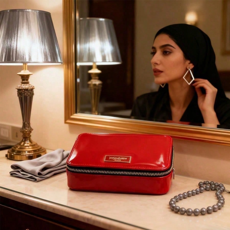 YSK Bolsa Compacta de Maquillaje para Labiales de Mujer, Bolsa de Almacenamiento