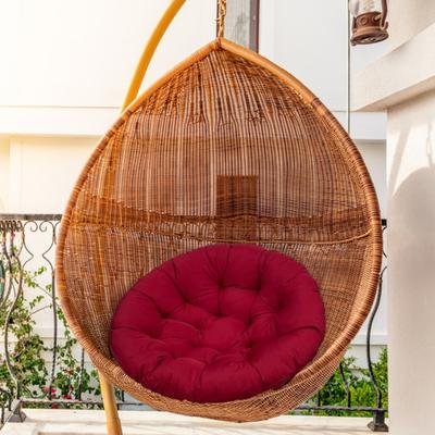 Yousheng Papasan Chair Cushion Solid Color Padded Chair Cushion with Ties Outdoor Papasan Cushion for Patio Balcony Indoor Outdoor Use