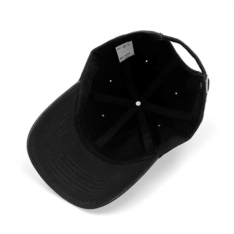 Premium Washed Cotton Duckbill Baseball Cap: Soft, Sunshade, Distressed Embroidery