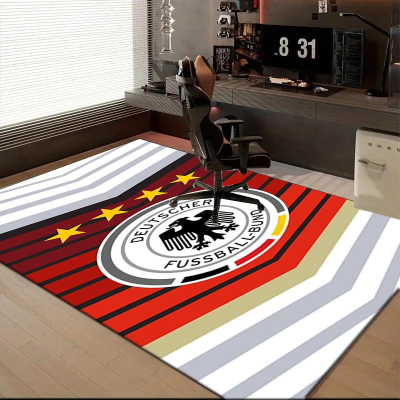 German Football Emblem Printed Office Carpet Chair Cushion Entryway Rug, Rugs for Living Room, Bedroom Christmas gifts