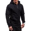 Men Hoodie Hooded Cardigan Zip Up Trendy Warm Pure Color Autumn Coat for Daily Wear