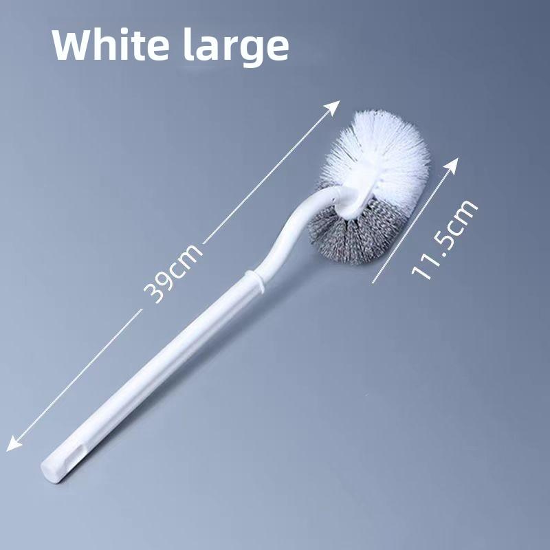 

Японская настенная туалетная щетка с мягкой щетиной для очистки без мертвых зон, пластиковый инструмент для уборки ванной комнаты. Large toilet brush белый
