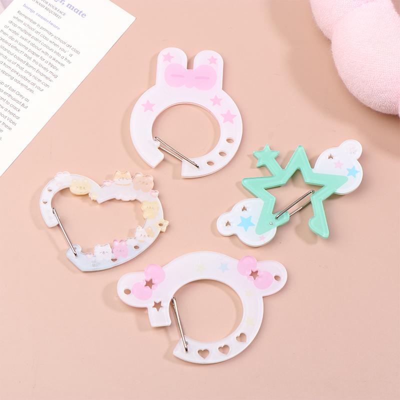 Kawaii Herz Hase Karabiner Schlüsselanhänger Niedlicher Cartoon Acryl Schlüsselanhänger Paar Schlüsselanhänger Schöner Taschenanhänger Rucksackanhänger Geschenke