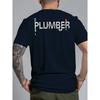 Plumber Graphic Print Men's Cotton Crew Neck Short Sleeve T-Shirt Daily Casual Tee