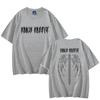 Womens Oversized Loose Fit Cotton T-Shirt With Graphic Print Round Neck Short Sleeve Casual Top