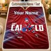 FlaneldeckeMontreal Canadiens Benutzerdefinierter Name Text Personalisierte Weiche Warme Überwurfdecke Heimdekoration Geschenk