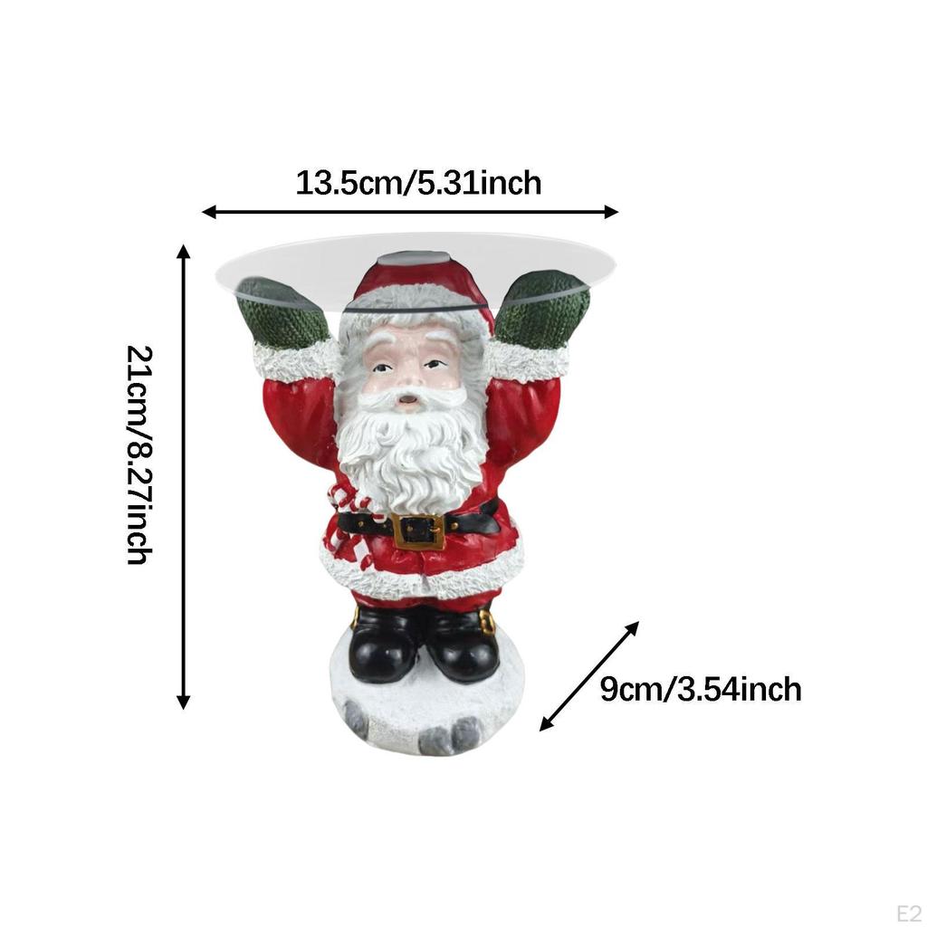 Harz Nikolaus Statue Süßigkeitenschale Serviertablett Tischdeko Moderne Weihnachtsdekoration Organizer für