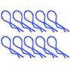 10Pcs 13MM RC Car   Clip RShape Metal Body Clips Pins for 1Celsius5 1Celsius6 1Celsius8 1Celsius10 RC Car(Blue )