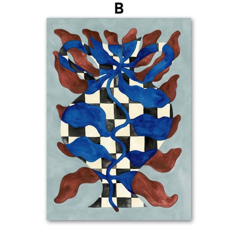 

Абстрактная минималистская девушка ваза цветы настенное искусство холст картины постеры и принты бар отеля настенные картины для декора гостиной 21cm×30cm NoFrame