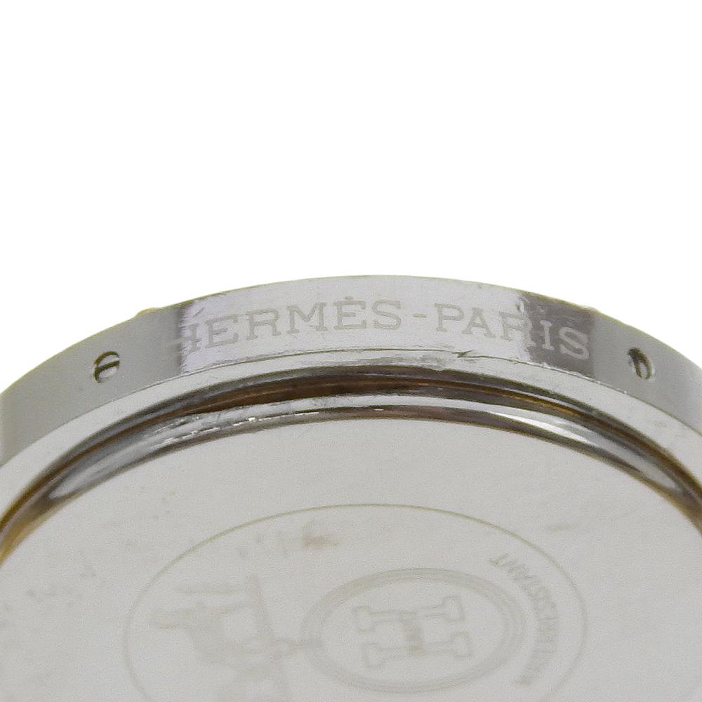 Hermes Clipper Watches whiteDial Stainless Steel/Plated Gold Quartz Analog Display Unisex Used