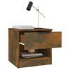 Nightstands 2 pcs Smoked Oak Wood Based Material