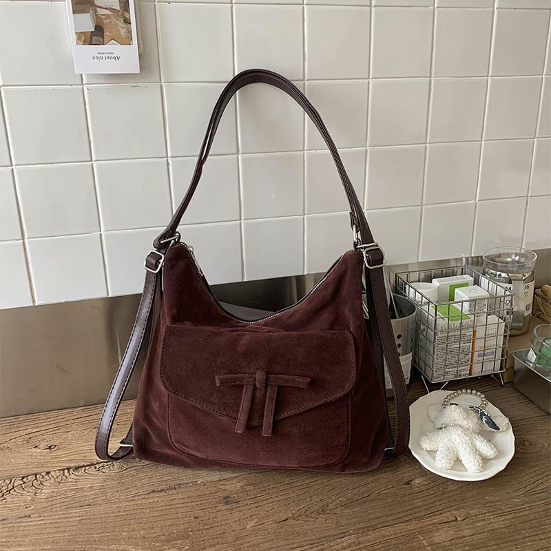 Multifunctional Matte Backpack Women's New Fashion Retro Tote Bag Autumn and Winter Large-capacity Shoulder Bag