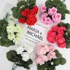 Artificial Flowers Plants Begonia Flower Wedding Bridal Bouquets Home Room Outdoor Garden Bonsai Decoration DIY Festival Garland