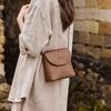 Fashion Crossbody Small Bag 2025 New Textured Shoulder Bag Vegetable Tanned Leather Bucket Bag Women Versatile Stylish Small Square Bag