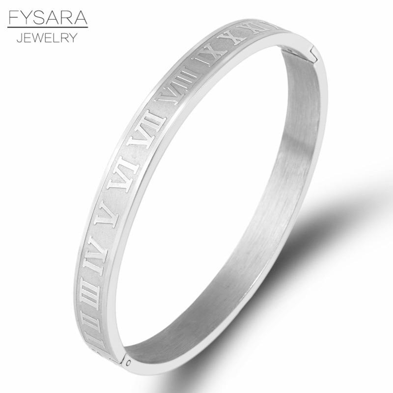 Men Women Stainless Steel Rose Gold Tone Color Couple Bracelets Roman Numeral Lover Cuff Bracelets Bangle Nuptial Wedding Occasion Jewelry Souvenir