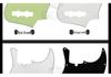 JB Electric Bass Pickguard US Standard JA Bass VT Panel Cover with Slot Accessory.