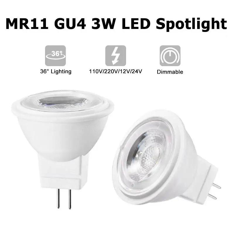 Mr11 Led Downlight Dimmable Light 3w 12v 24v Spotlight 110v 220v Cool White Warm White 3000k 4000k Mini Lighting 230v Lamp Bulbs
