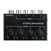 Metal 4 Channel Passive Stereo Mixers for Professional Sound Needs In Home Studios and On the Go Applications