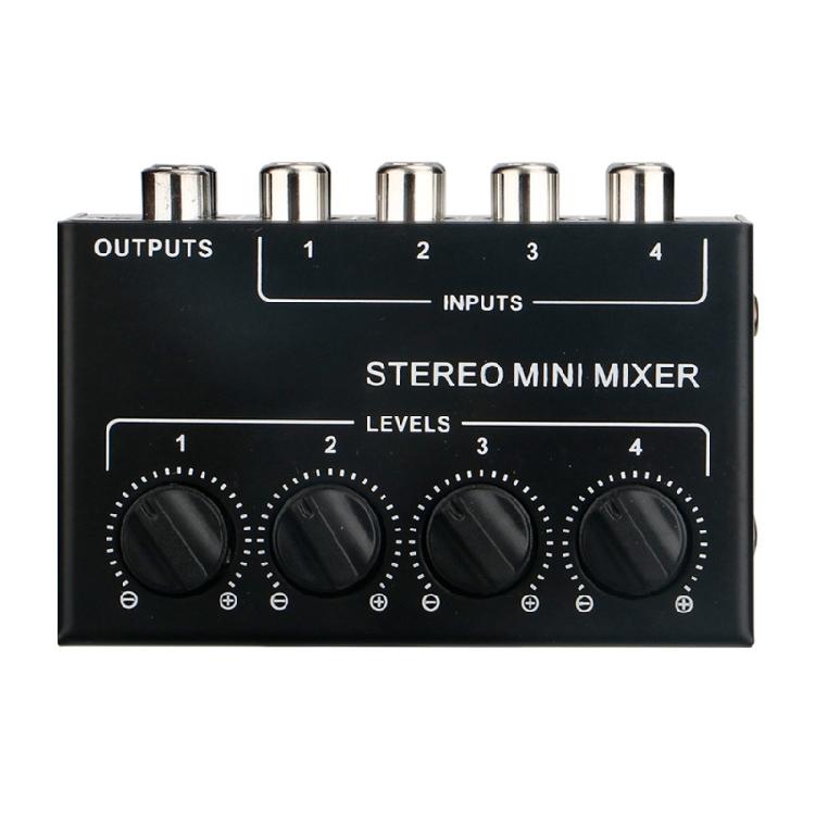 

Metal 4 Channel Passive Stereo Mixers for Professional Sound Needs in Home Studios and On the Go Applications 1