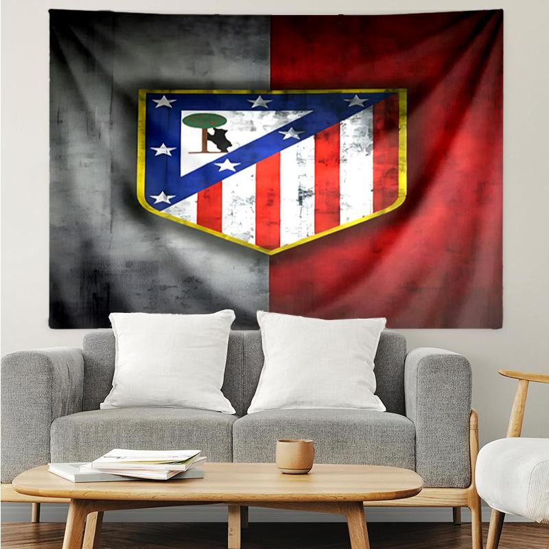 Atletico Football Club Printed Printed Tapestry, for Bedroom,Livingroom, dormitory, Large Wall Decor, Fabric Decor Fan Birthday Gifts