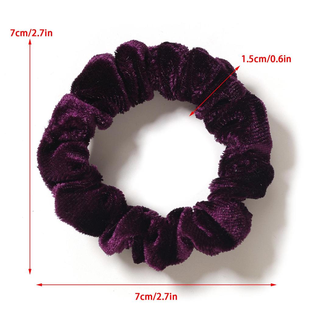 Bell Fashion Velvet Hair Ties: Classic High-Elasticity, Soft Touch In Solid Colors