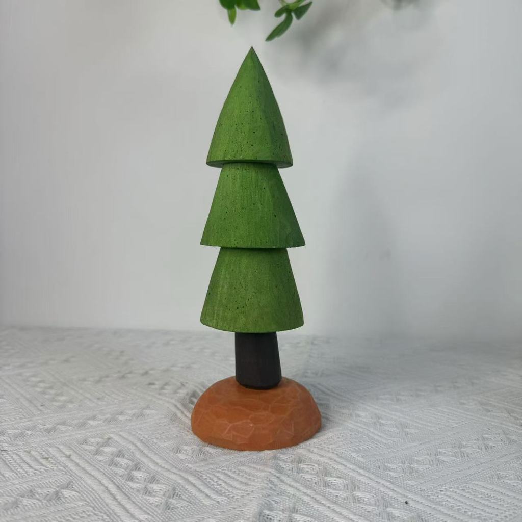 Wooden Holiday Ornaments Set With Modern Style For Christmas Home Decor