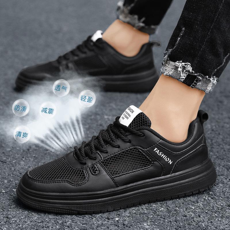 

Hollow Out Breathable Sports Shoes for Men Hot Selling Casual Mesh Shoes for Spring and Summer High-quality Student Board Shoes 39 чёрный