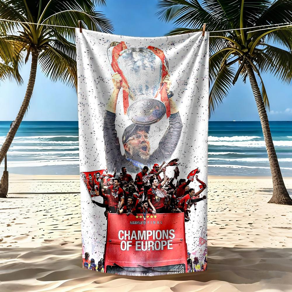 Liverpool Football Club Beach Towel High Absorbency Quickdry Comfortable Lightweight Suitable For Swimming Gym Camping Yoga Vacation