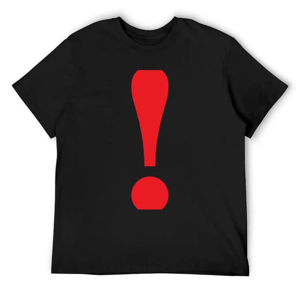 Exclamation Mark Symbol T-Shirt Vintage Funny T-shirts Cheap Stuff Boys Whites Men T Shirts High Quality