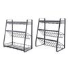 Spice Storage Rack for Counter Seasoning Condiment Organizer Rack Spice Storage Rack Kitchen Counter Spice Rack Black
