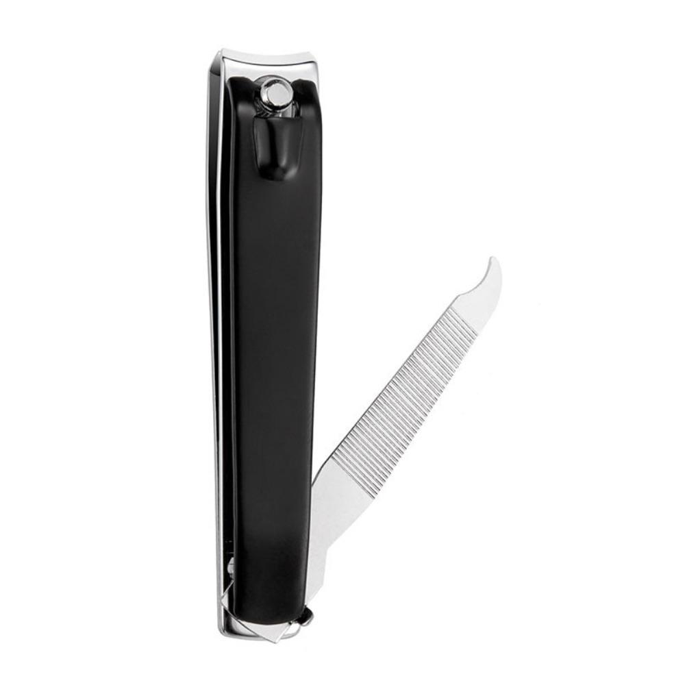 Stainless Steel Nail Nipper Black Fingernail Clipper Sharp and Durable Toenail Trimmer  Travel