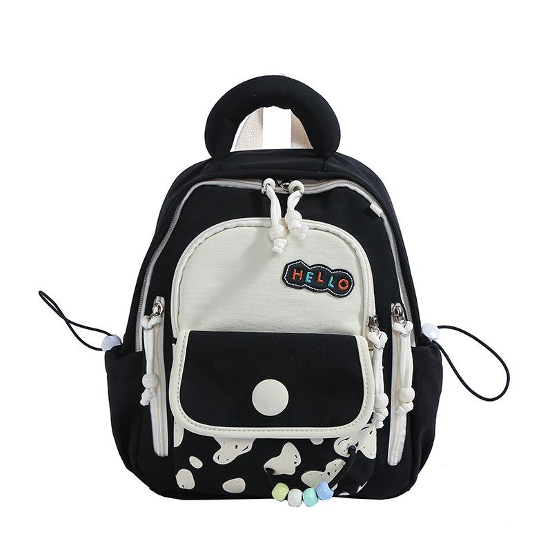 Schoolbag new children's bag fashionable high-value color matching backpack cute contrasting color small schoolbag kindergarten boys and girls back