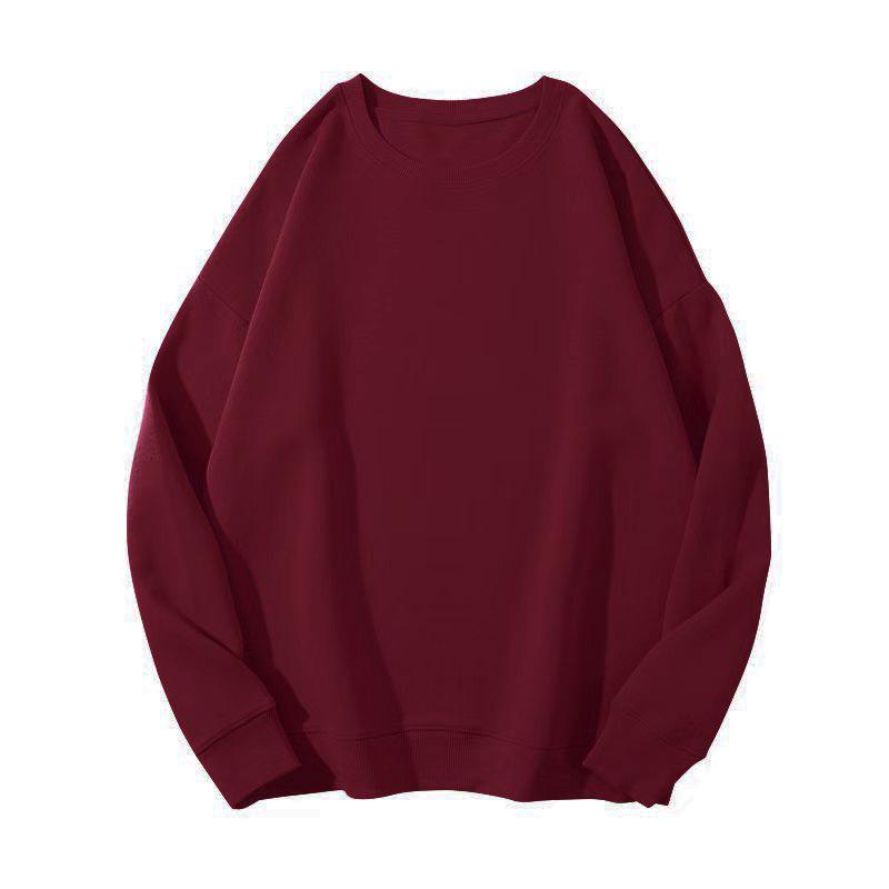 2024 Autumn/Winter Women's Casual Loose Solid Color Round Neck Hoodie