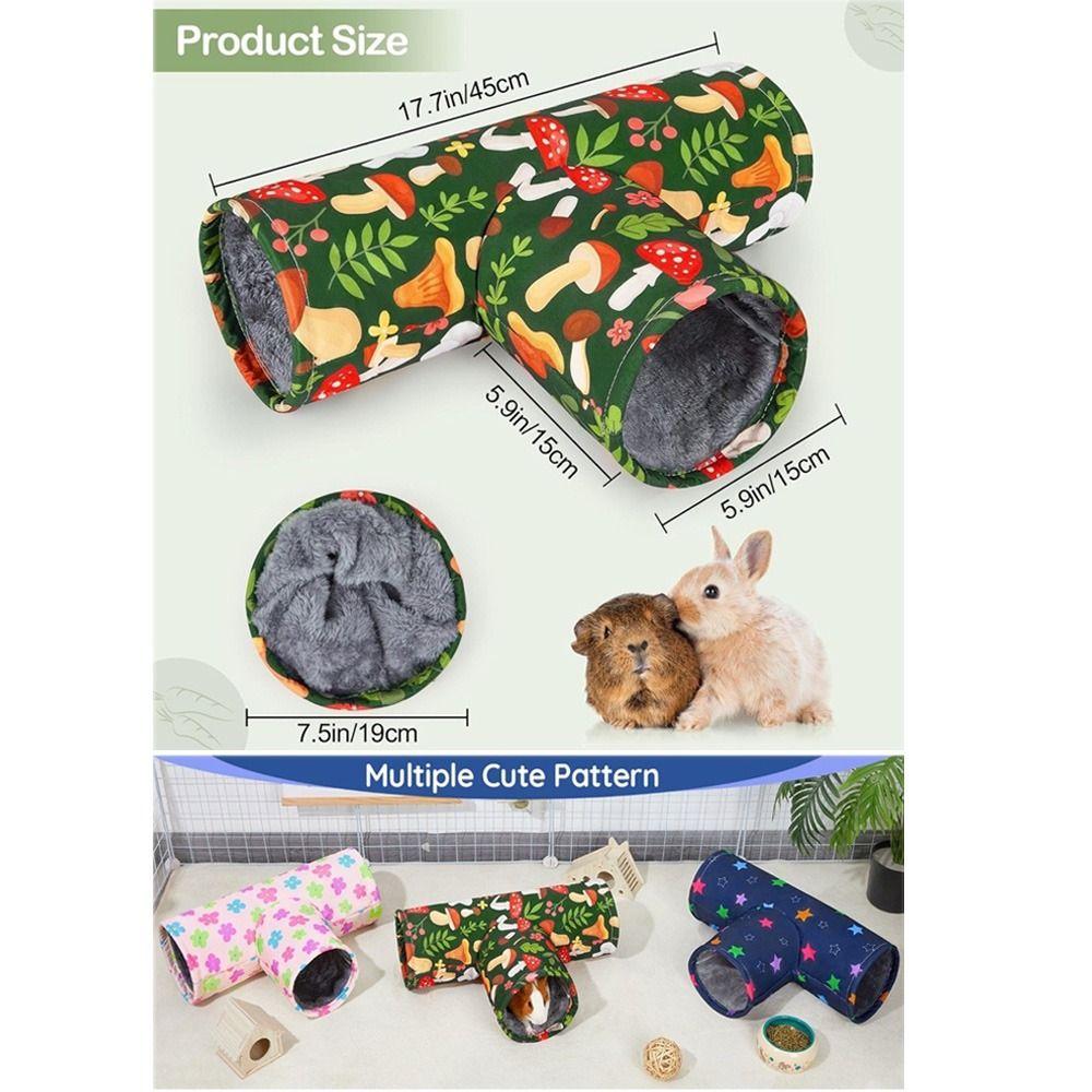 Warm Guinea Pig Tunnel House Thickened Pet Collapsible Tube Toy  Playtime Activity
